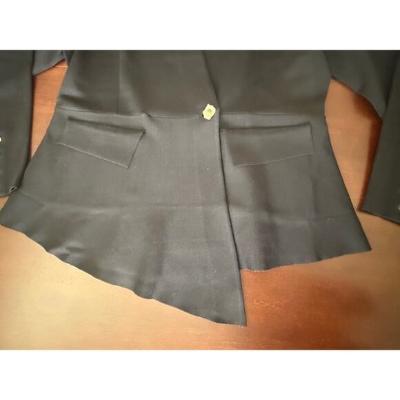 NWT Aleeza Paris Marcey Black Gold Buttons Luxury Knit Blazer Size 1X MSRP $250 - Picture 11 of 14